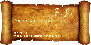 Porga Józsua névjegykártya
